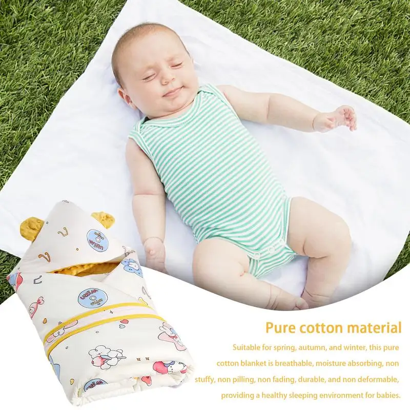 Newborn Swaddle Sack Wearable Blanket Baby Swaddle Blanket Cute Soft Ergonomic Sleep Sack Receiving Blanket For Baby Boys Girls