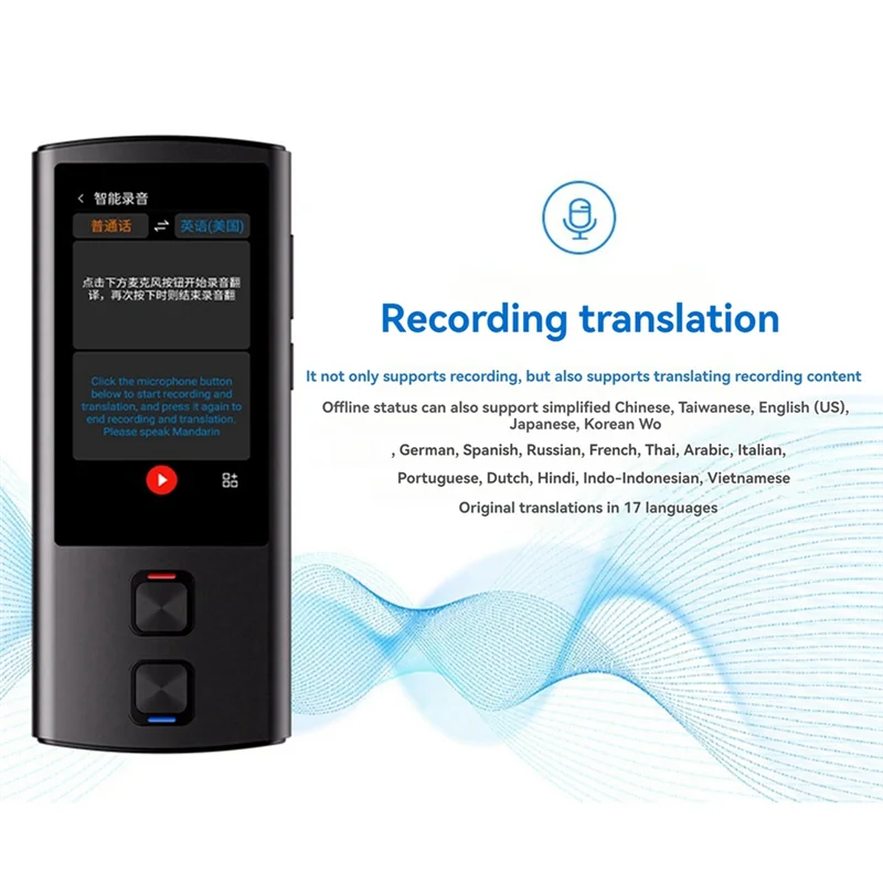

ELECT-138 Languages Wifi Online And Offline Voice Translator Accurate Translation Recording To Text For Overseas Travel