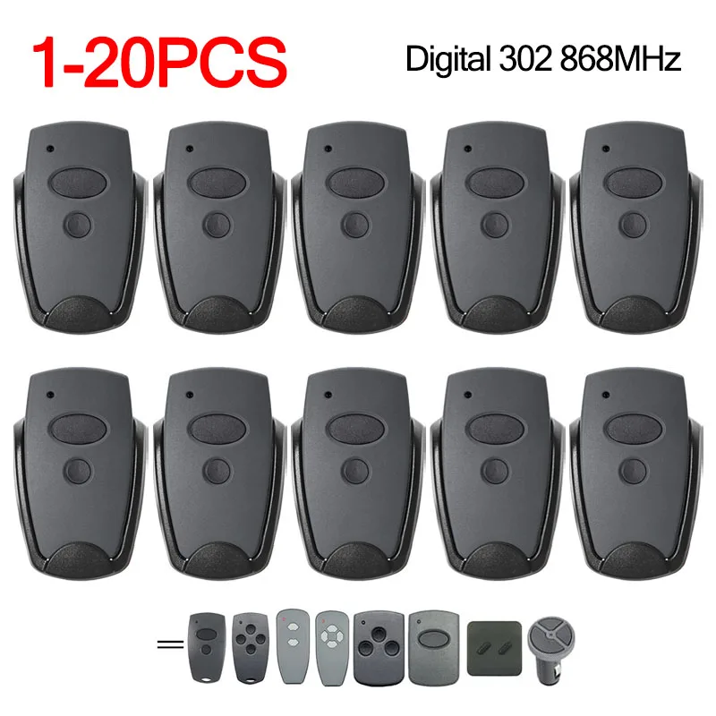

Digital 302 304 323 321 313 382 384 Command 131 Garage Remote Control Electric Gate Control Keychain 868MHz