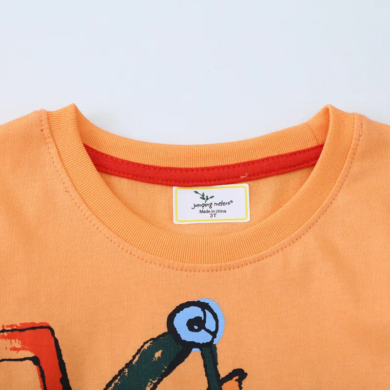 Jumping Meters 2-7T  New Arrival Summer Boys Girls Tees Cartoon Print Kids Tops Cotton Fashion Baby Clothes