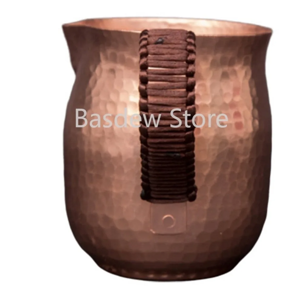 Hot Milk Cup Copper Mug Water Pots Kettles Hammer Handcraft Drinkware Tableware 800Ml Pure Copper Latte Pitcher