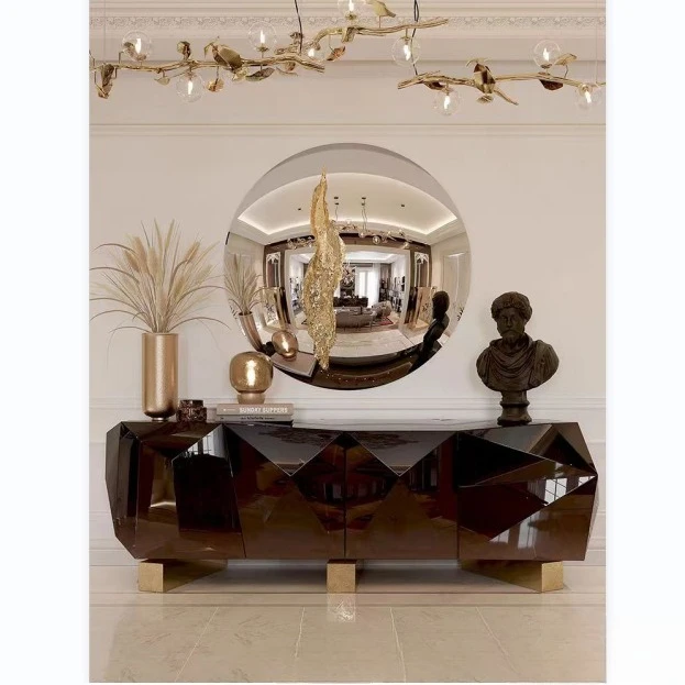Light luxury modern living room household solid wood cabinet dining side cabinet simple storage storage cabinet