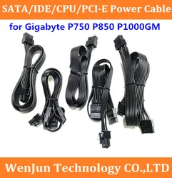 ATX 24pin/PCI-E Dual 8P (6 + 2) /SATA 15pin/IDE 4pin/CPU 8pin(4 + 4) mô Đun Cáp Cấp Nguồn Cho P750GM P850GM P1000GM
