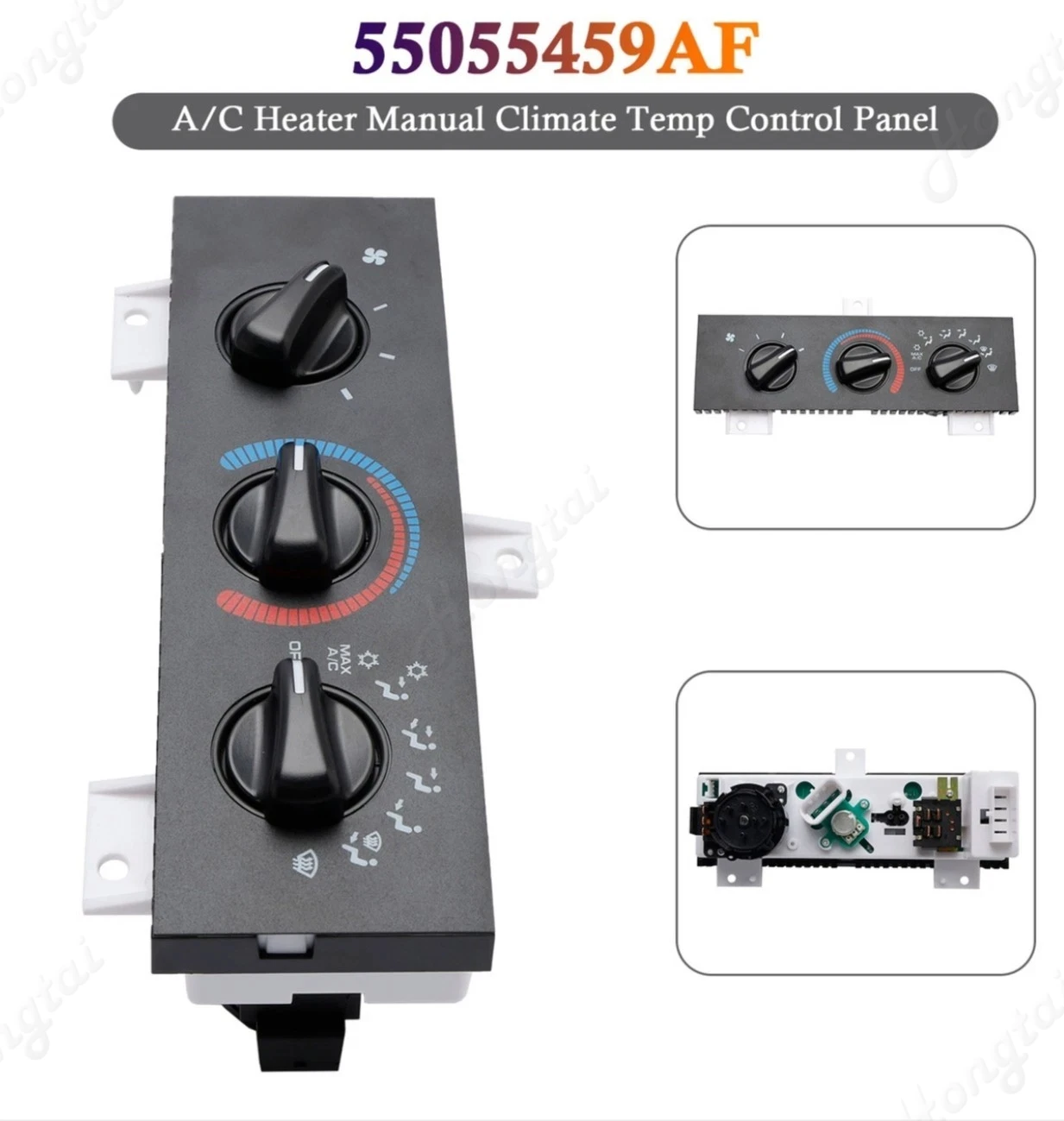 

A/C AC Heater Manual Climate Temp Control Panel For Dodge Ram Van 1998-2003 55055459AA 55055459AB 55055459AC