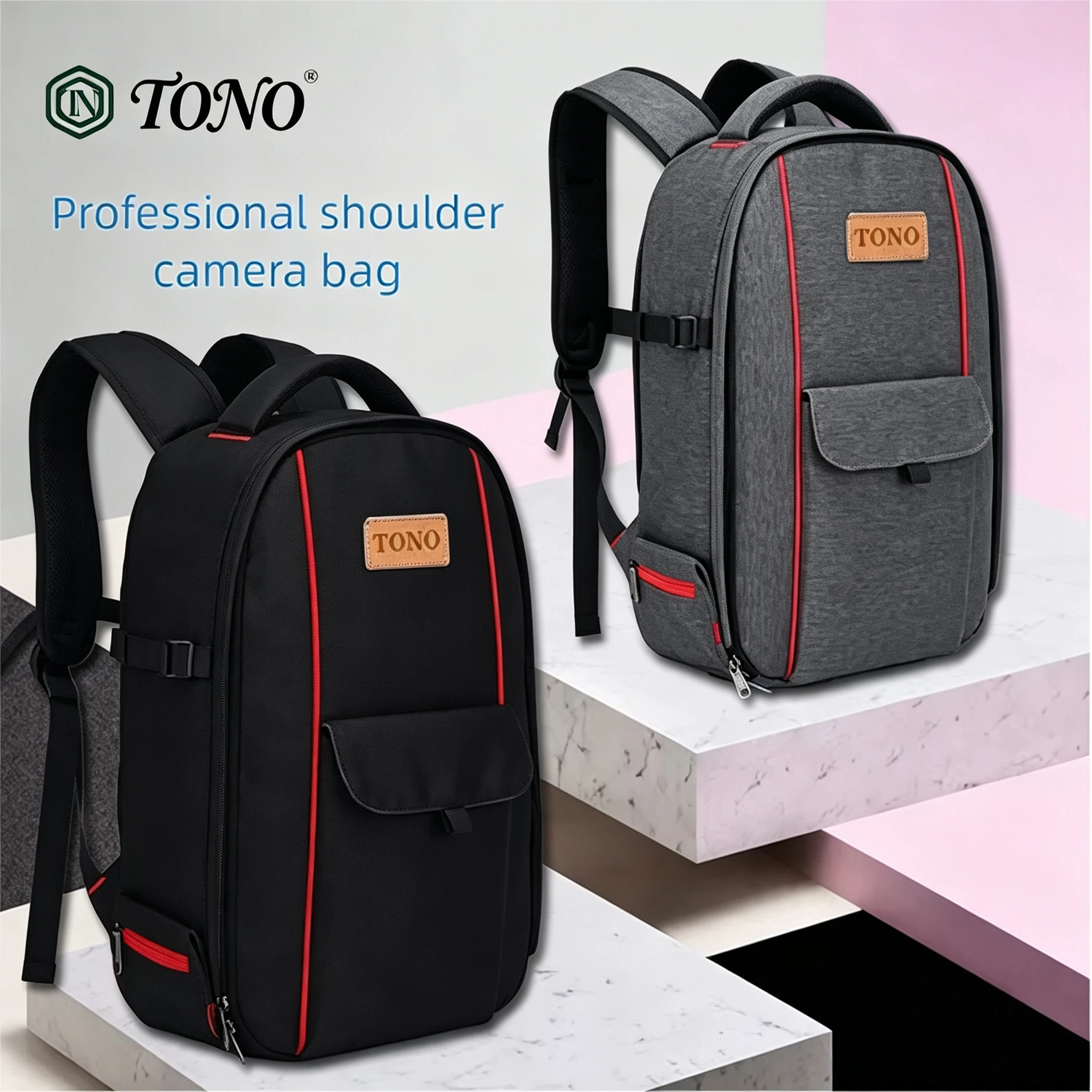 TONO Unisex Waterproof Photography Backpack,Camera Shoulder Bag,Storage Bag for Travel&Outdoor DSLR Cameras Canon,Nikon,Sony