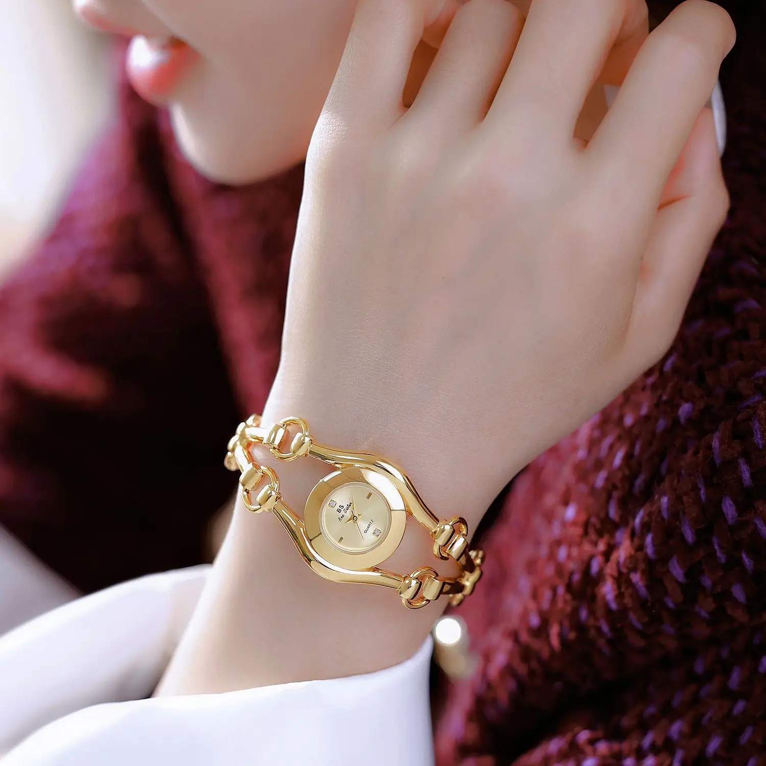 Необычные женские часы, кварцевые водонепроницаемые уникальные модные золотые ручные часы, платье, женский лучший подарок для подруги