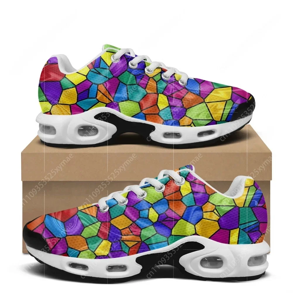 

Custom Abstract Multicolor Air Cushion Sneakers Retro Mens Womens Hiking Running Shoes Mountain Climbing Sports Casual Shoes
