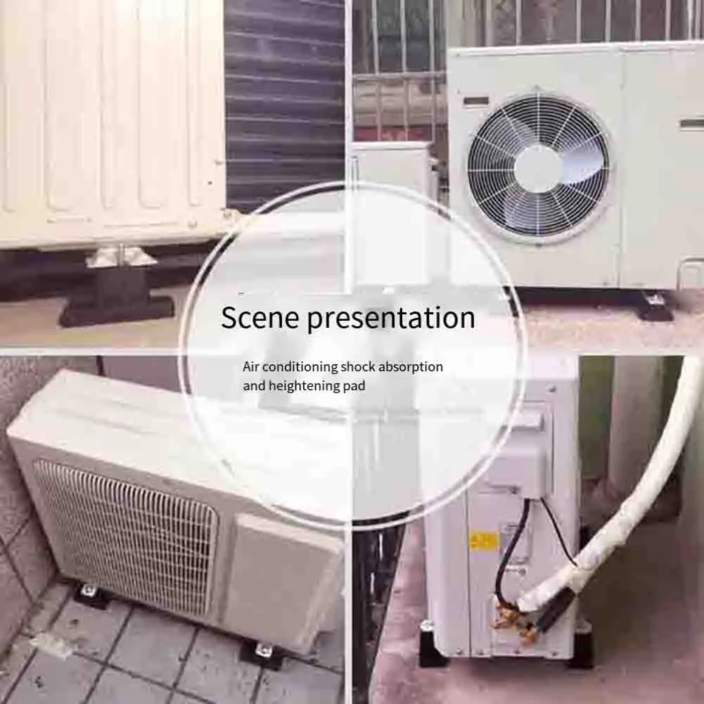 

Air Conditioner Outdoor Unit Bracket Mount Shock Absorbing Silent Anti Vibration Pad AC Installation Hardware Accessories