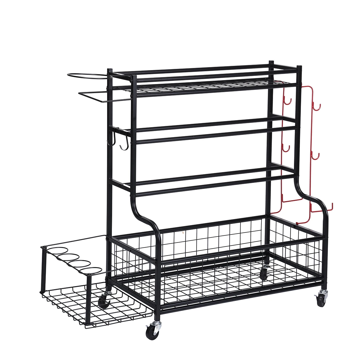 

Blacksmith 4 Tier Storage Rack Carbon Steel Dumbbell Rack Sports Equipment Organizer Heavy Duty Shelving Unit for Home Kitchen
