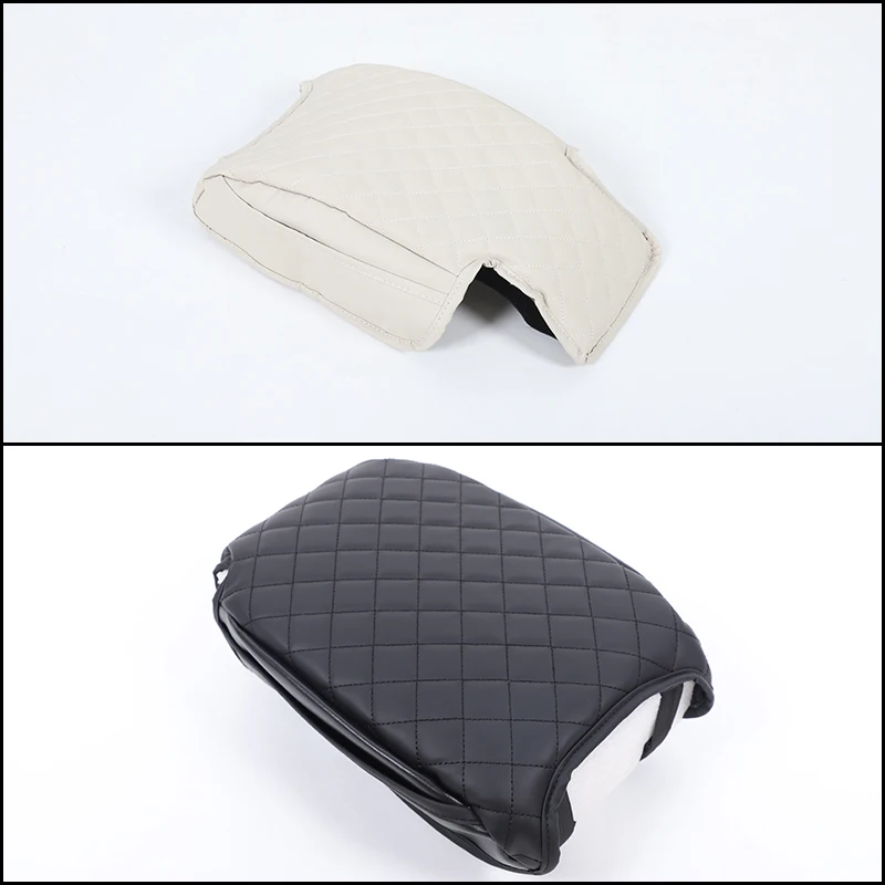 

Thick Padded Center Console Armrest Cover for Land Rover Defender 2020-2026 L663 Side Storage Pocket Black PU Leather 1Pc