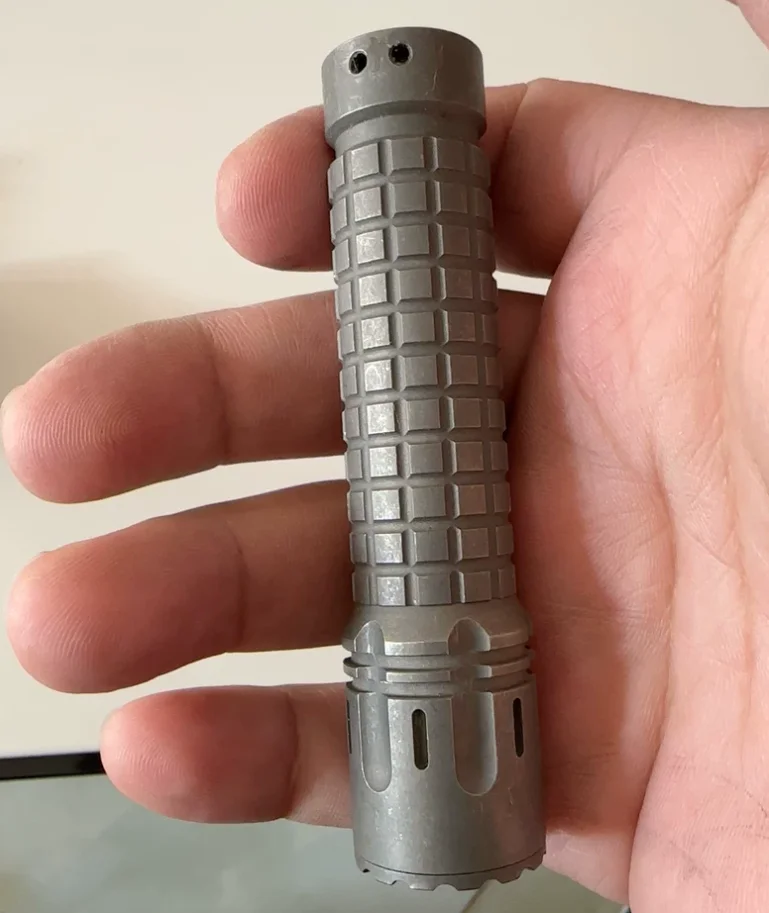 Used EDC GFF LIGHT Titanium Alloy Three Eye Flashlight Outdoor Tools Torch Lamp decompression toy
