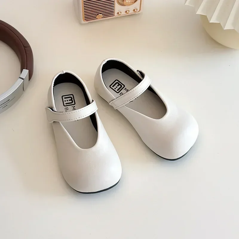 

Children's PU Leather Shoes Spring Autumn New Princess Shoes Girls Kids School Student Loafer Size 21-30