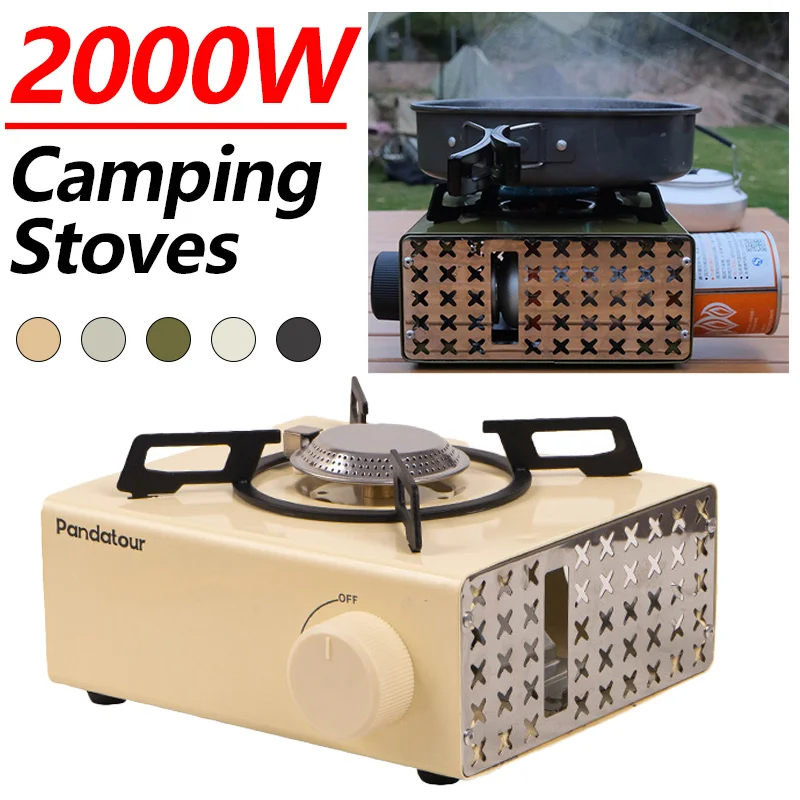 

2000W High Power Metal Stoves Outdoor Camping Stoves Portable Picnic Barbecue Furnace Cooking Cookware Stove with Storage Bag