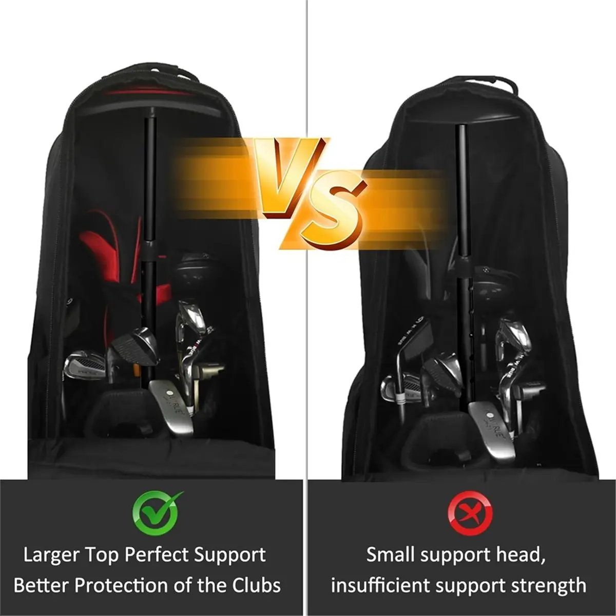 618 Mega Sale Portable Golf Travel Bag Support Pole, Umbrella-Shaped Anti-Impact Support Cover Protector and Aluminum Alloy Rod