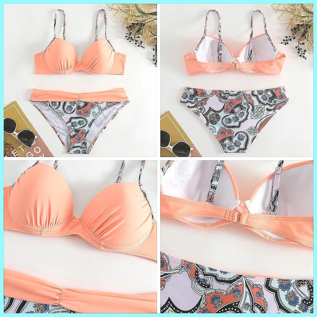 

Sexy Push Up Bikini Set Brazilian Women's Swimwear Summer Beach Bathing Suits Two Piece