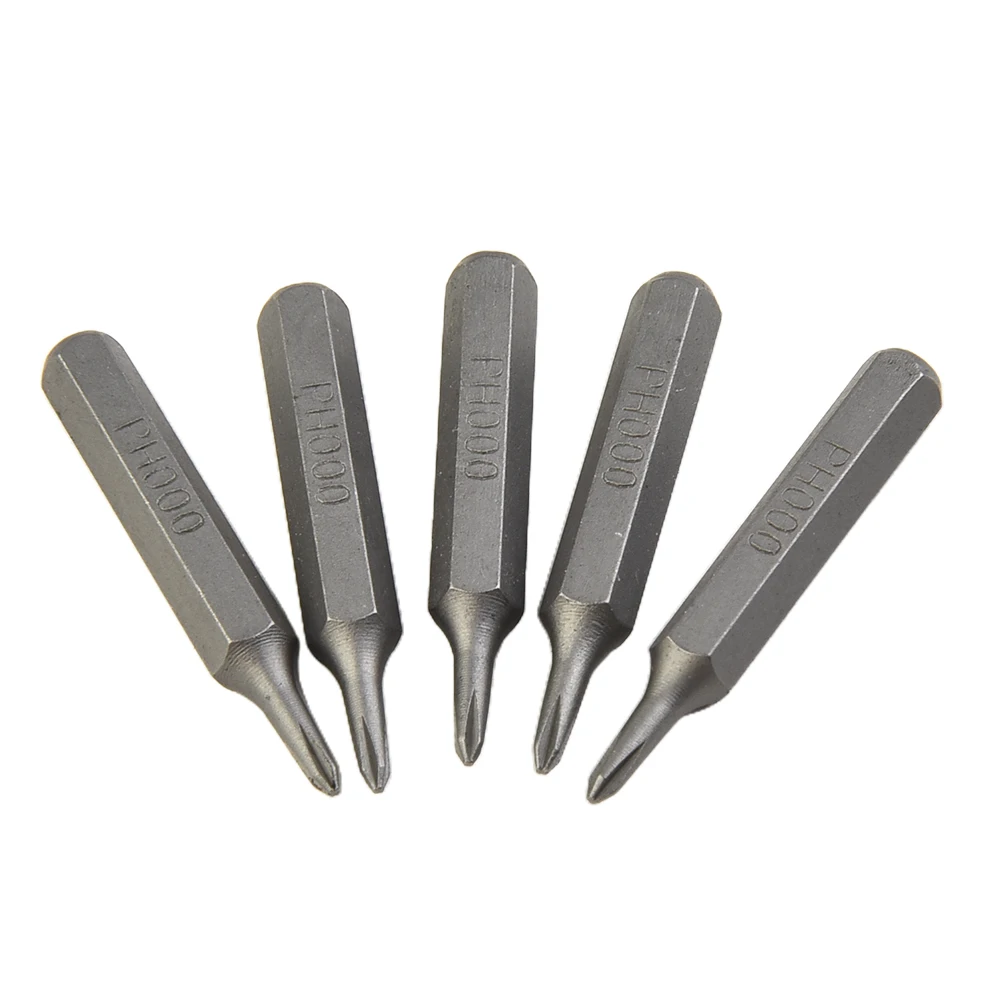 Bits Schraubendreher Teile Hex PH0 PH000 PH0000 Schaft H4x28mm Zubehör Handarbeit Ersatz Bits Schraubendreher