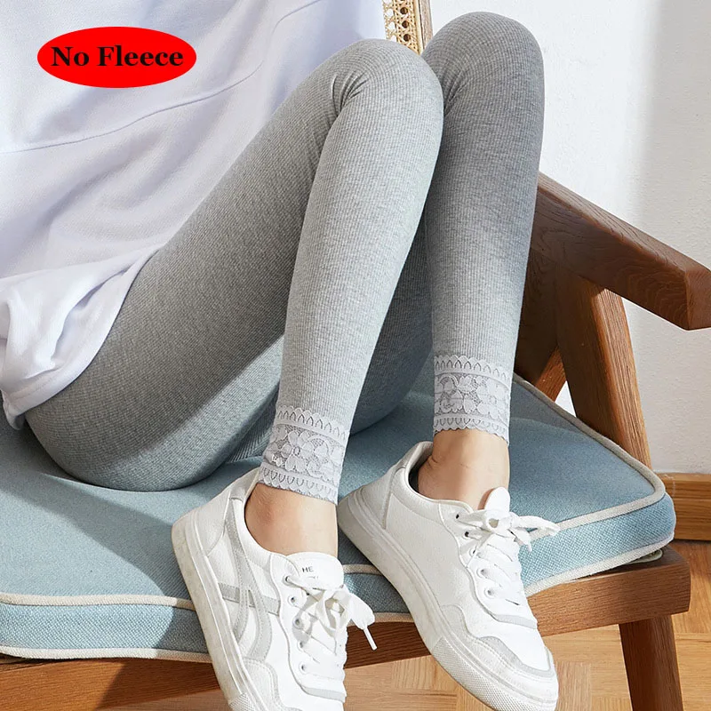 200g/350g/450g Women Leggings Winter Lamb Fleece Solid Color Casual Warm Pants High Waist Stretchy Lady\'s Ribbed Seamless Tights