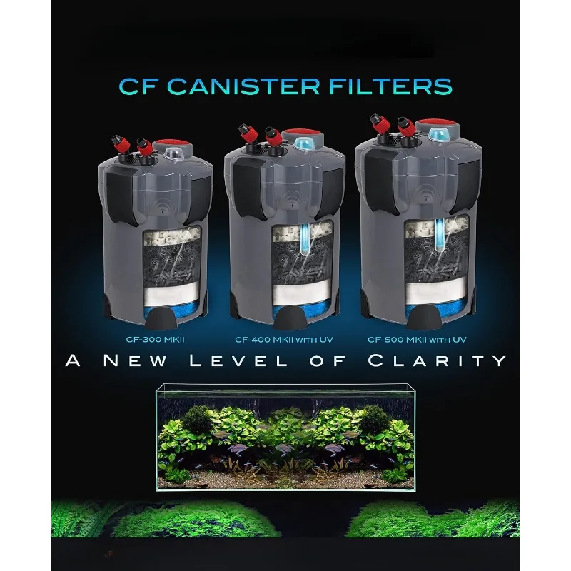 home.5-Stage Canister with Prime, 9W UV, Great for Salt & Freshwater Tanks, UV for Crystal Clear Water