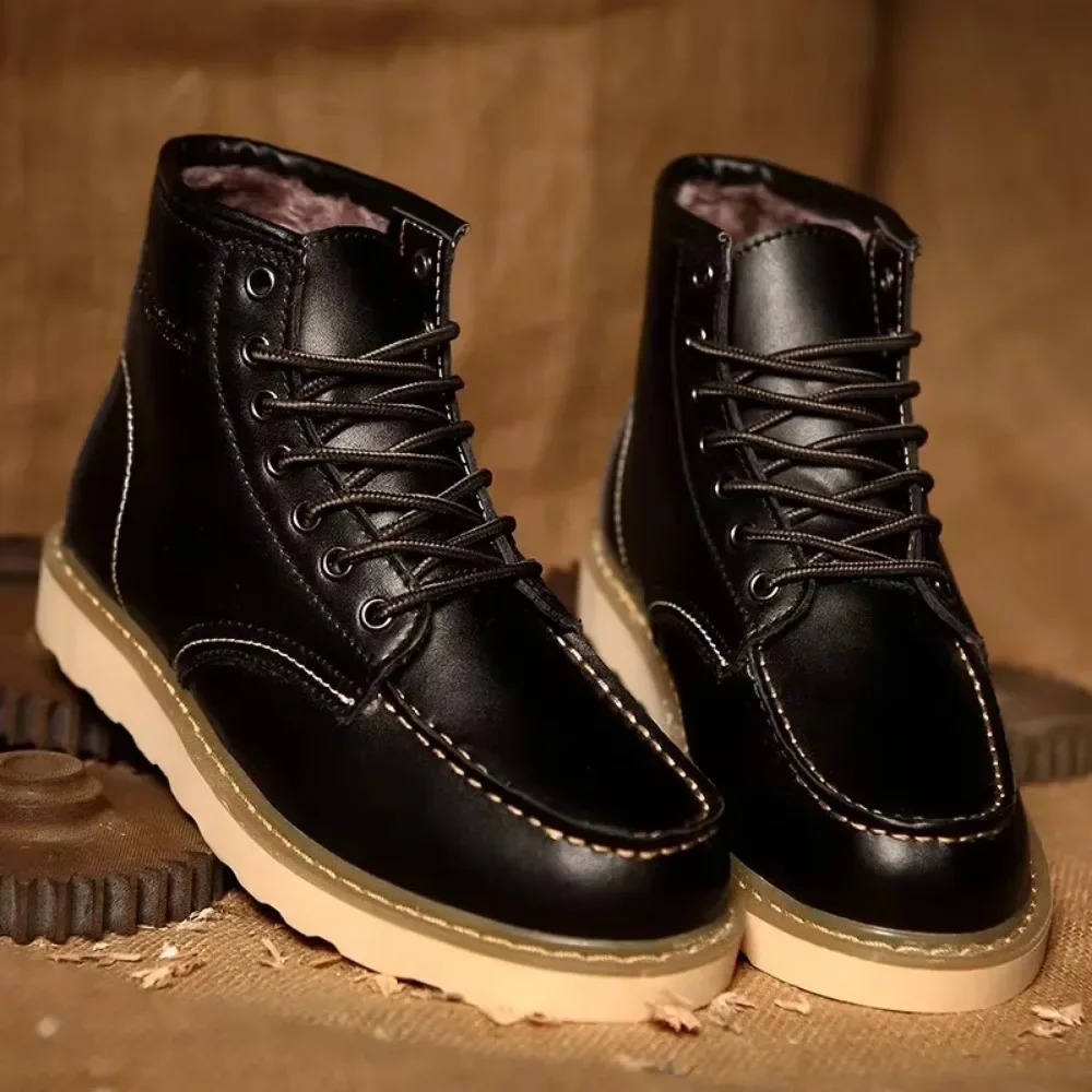 Men Ankle Boots Elevator Shoes Hidden Heels High Soft Leather Heightening Shoes for Man Increase Insole Warm Height Boots Male
