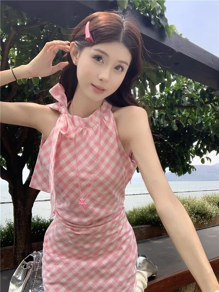 فساتين نسائية صيفية يومية بدون أكمام مشروط مكشوفة الأكتاف قصيرة جدًا Bodycon الألفية العصرية E-Girl خفيفة الوزن وأنيقة