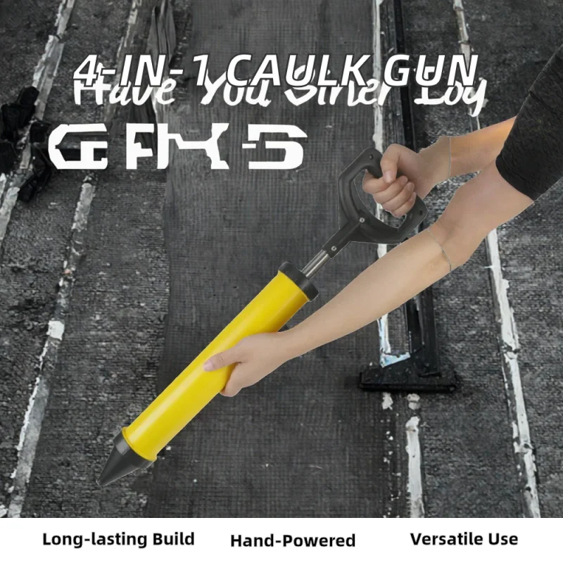 4-in-1 Manual Grout Filling Tools 4 Nozzles Applicator Hand Tools Caulking Gun Grouting Mortar Sprayer Cement Lime Pump-OEM