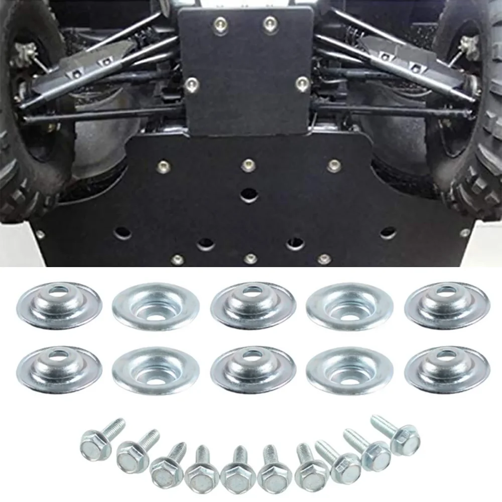 

10pcs UTV Skid Plate Washers For Polaris General Ranger RS1 RZR 500 570 700 800 900 1000 Skid Plate Bolt Kits Replace 7556065