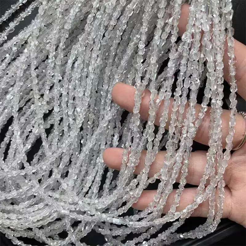 

AAAA LOOSE BEADS Herkimer Diamond baroque 3-5mm 37cm wholesale for DIY jewelry necklace