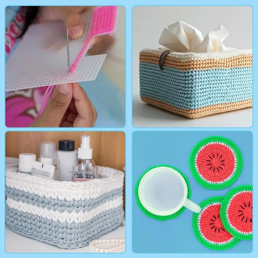 Аксессуары для сумок, полиэтиленовый пакет, сетчатая сетка, белая пустая сетка, холст, простыни для сумок, проекты для вязания крючком