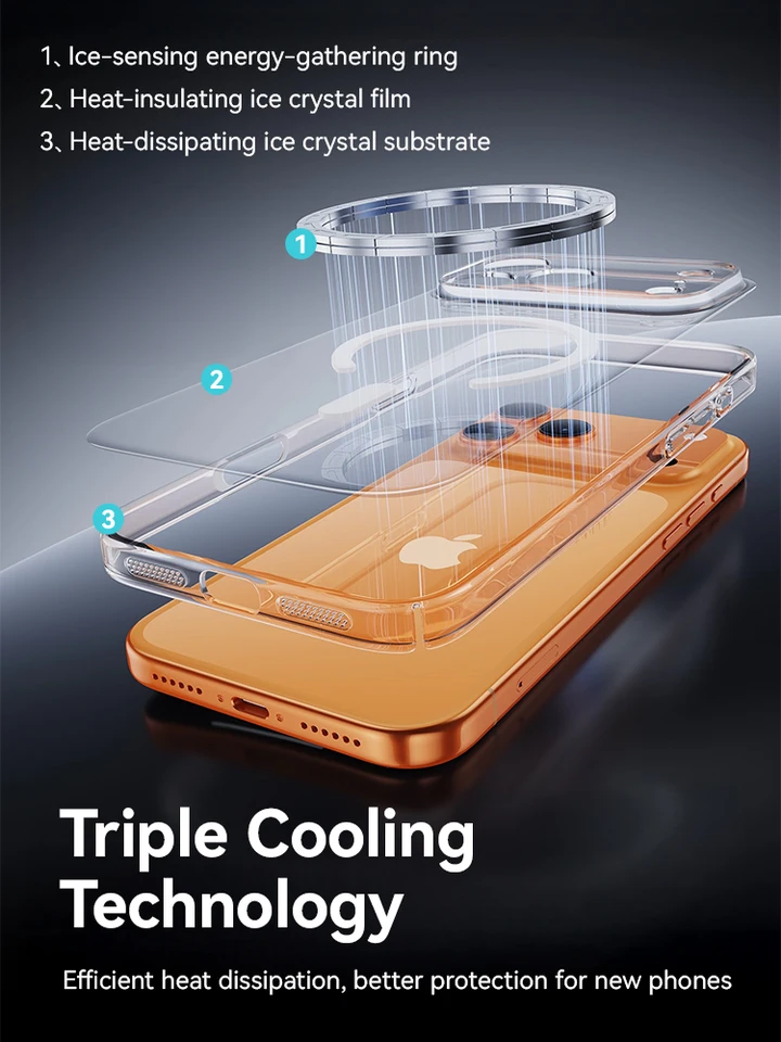 Funda magnética Joyroom para iPhone 17 16 Pro Max, transparente anti-amarillamiento con carga inalámbrica, delgada 6