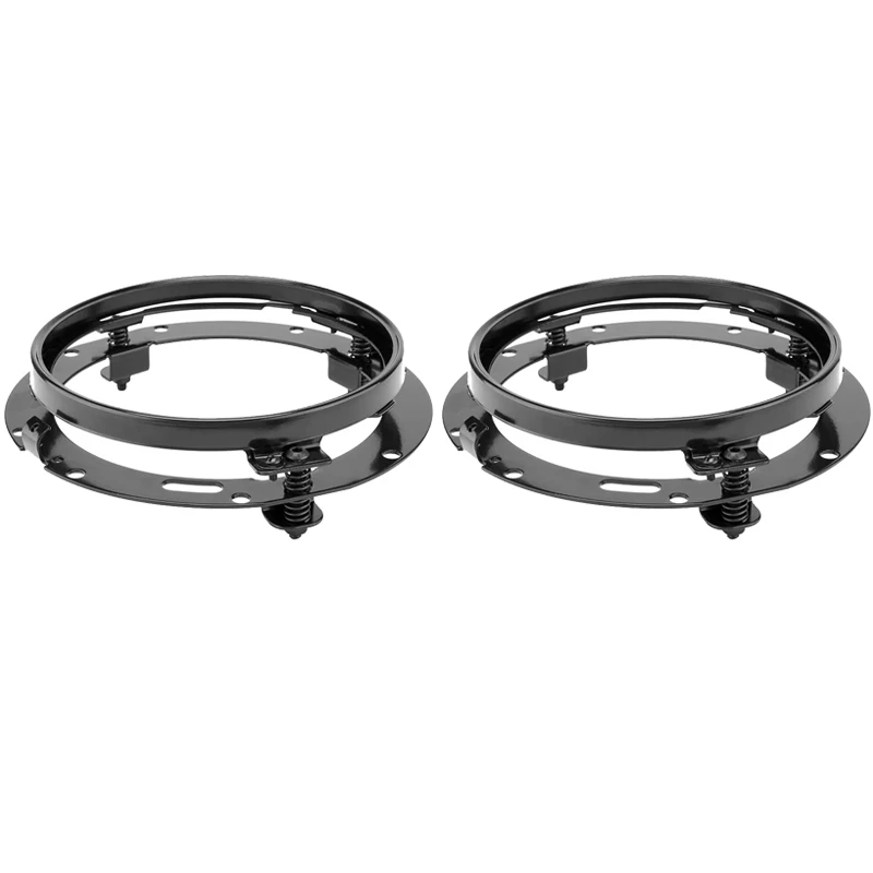 

2PCs Mounting Bracket for 7Inch LED Headlight Round Ring Headlight Mount Lamp Holder Brackets for Jeep Wrangler,Black