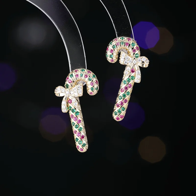 

S925 Серебряные иглы Ниша Индивидуальный дизайн Высококачественный рождественский подарок Серьги-гвоздики для персонала Санты