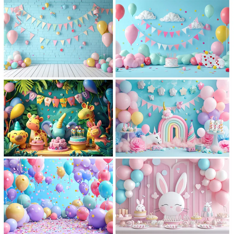 

Baby Shower Decoration Birthday Party Photography Backdrops Props Balloons Arch Children Newborn Photo Studio Background BS-03