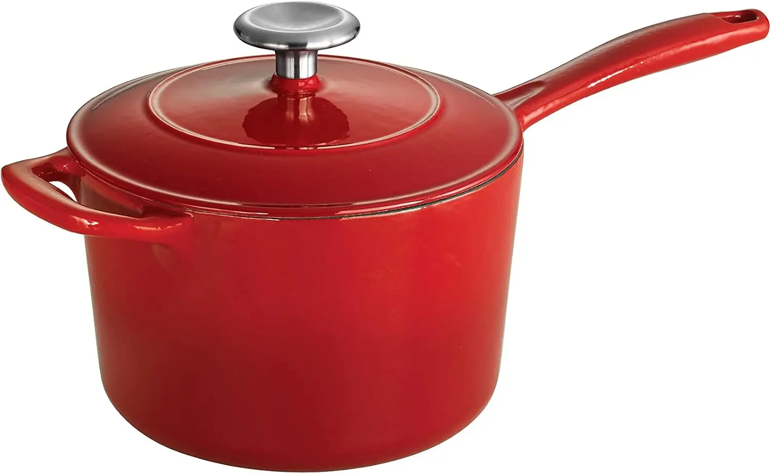 

Covered Sauce Pan Enameled Cast Iron 2.5-Quart, Gradated Red, 80131/060DS