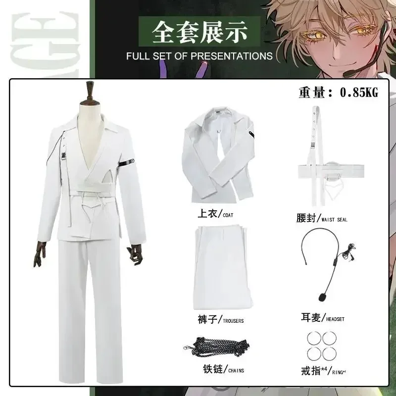 ALIEN STAGE 루카 코스프레 블링크 가면 의상 가발 애니메이션 ALIENSTAGE 라운드 7 루카 블레이저 퍼포먼스 복장 남자 아이돌 파티 의류