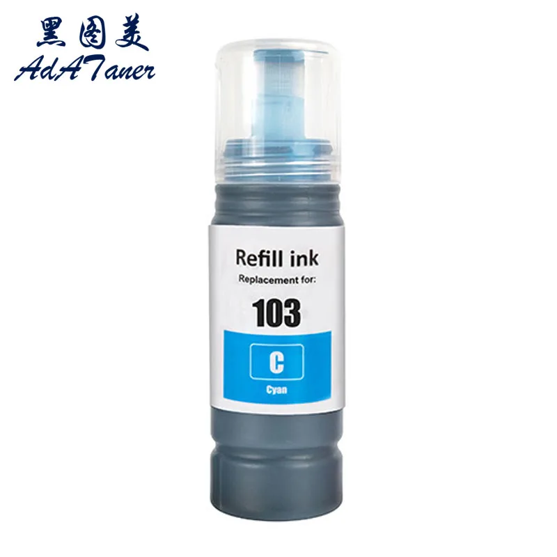 103 Compatible Bottle Water Based Refill Tinta Ink for Epson EcoTank L3252 L3100 L3110 L3150 L3111 L1110 L3151‎ L3156 Printer