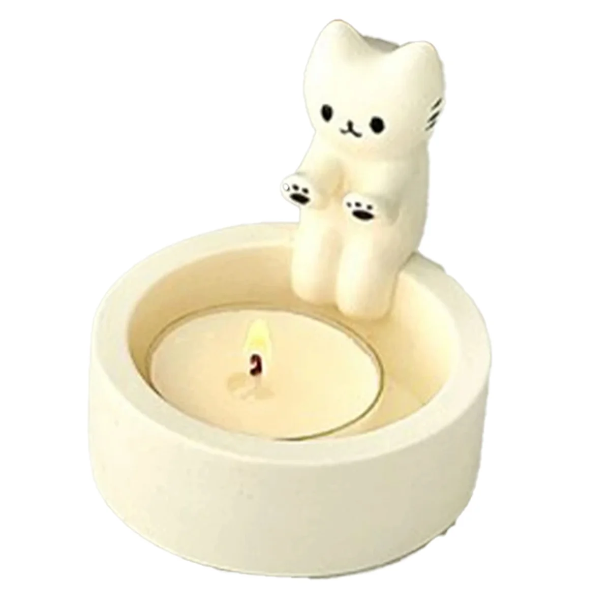 Kitten Candle Holder, Cute Grilled Cats Aromatherapy Candle Holder, Desktop Decorative Ornaments, Birthday Gifts