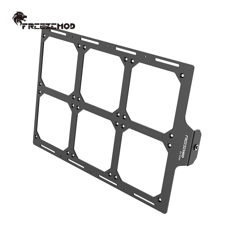 FREEZEMOD Wasserkühlungshalterung, Halterung aus Aluminiumlegierung für 2 x 240, 2 x 360 Kühler mit DC-Anschluss