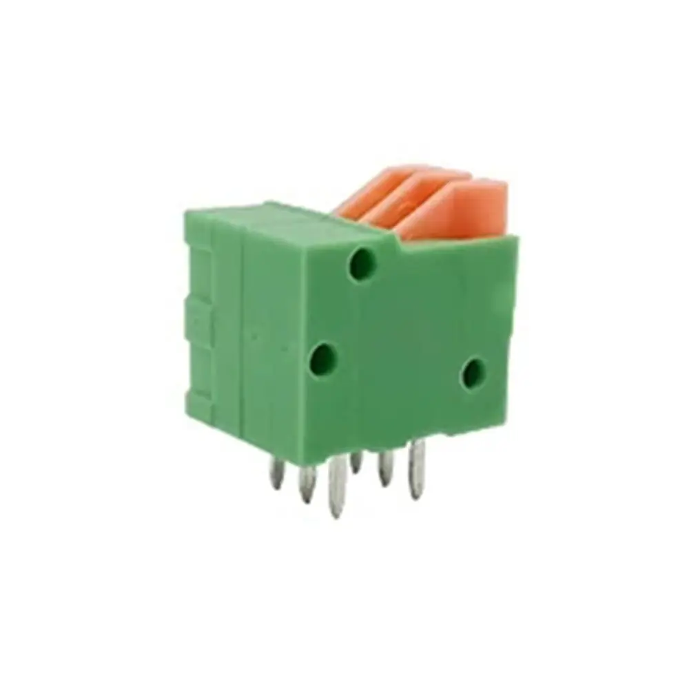 2.54mm Pitch Push-in Spring Screwless Terminal Block Straight/Bent Foot 2/3/4/5/6/7/8/9/10P PCB Connector KF141R Spliceable