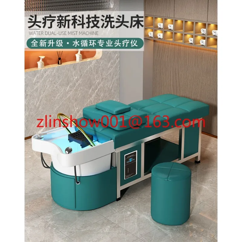 Ceramic Basin Head Therapy Shampoo Chair Hair Saloon Dedicated Thai Massage Water Circulation Fumigation