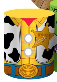 Disney Toy Story Round Backdrop Mr. Potato Head Jessie Bullseye Backdrop Woody Buzz Lightyear Cylinder Cover Kid Birthday Decor