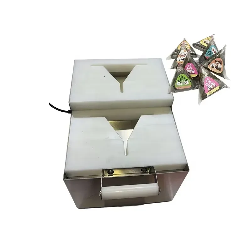 6W Sushi Rice Roll Triangle Onigiri Making Shaping Machine Rice Ball Maker Wrapper Packer Machine for Small Restaurant