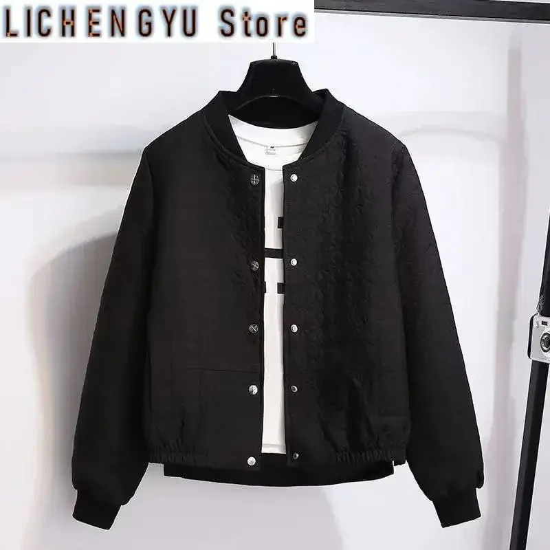 Chaqueta corta de béisbol para mujer, cárdigan informal de Color liso, Color blanco, primavera y otoño, estilo coreano, novedad