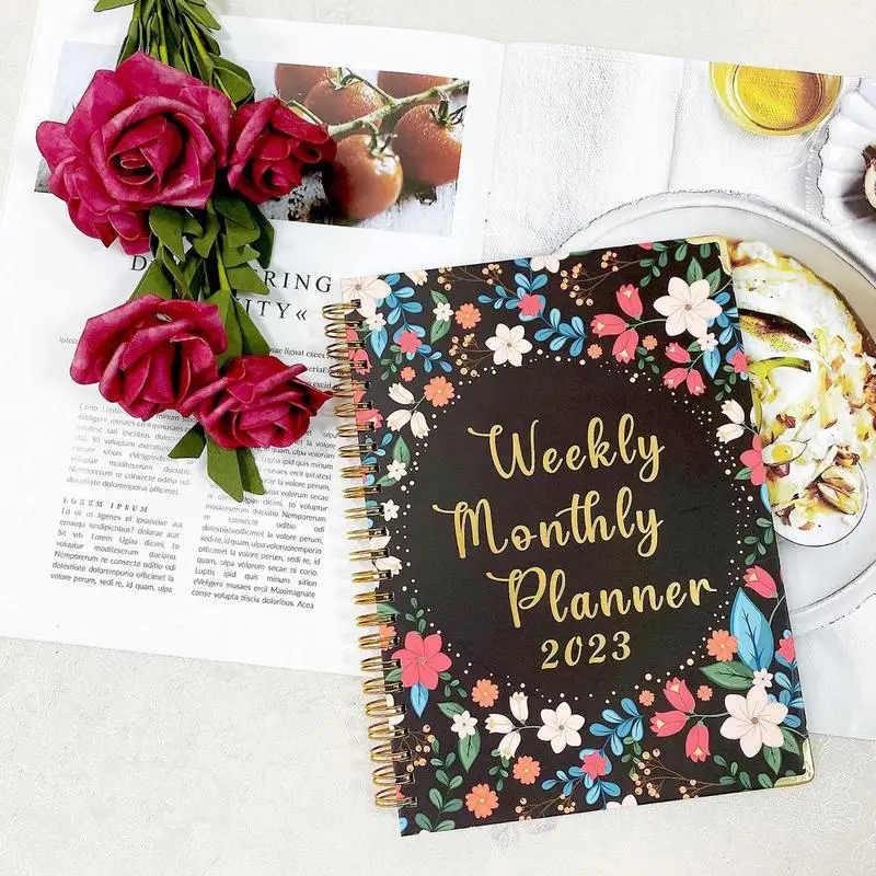 To Do List Bloc de notas 2023 planificador mensual semanal 8,54x6,22 pulgadas Agenda completa en inglés organizador para planificación y programación diaria