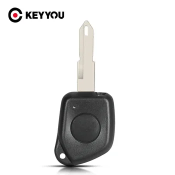 KEYYOU-funda para llave remota de 1 botón, carcasa para llave de coche Peugeot 106 205 206 306 405 406