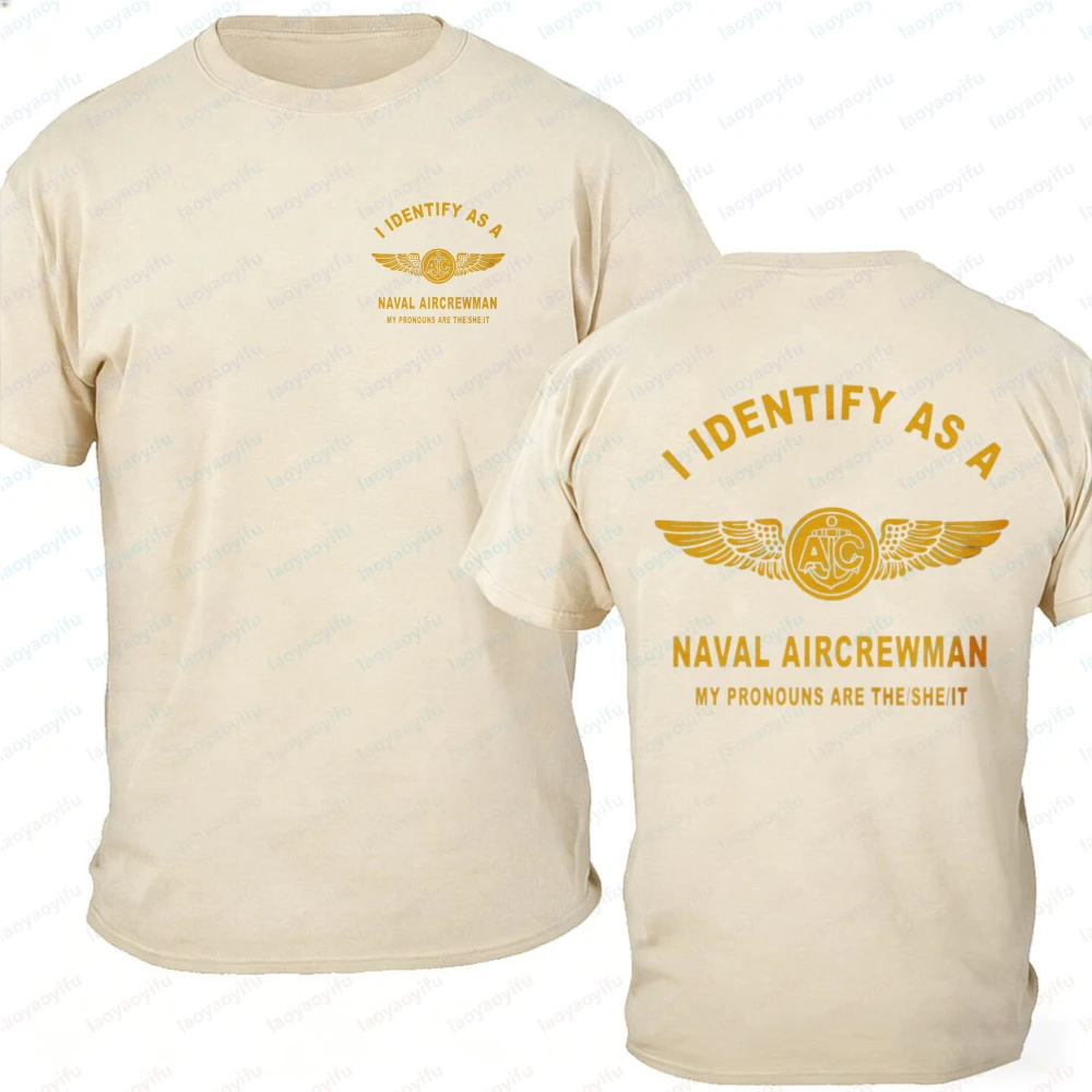 82nd Anniversary D-Day Normandy Landing 2026 T-Shirt Men's Naval Aircrewman Identify As A Crewman Double-Sided Cotton Casual Top view 3