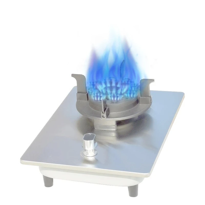 

Газовая плита из нержавеющей стали. Одинарная плита. Огонь с девятью полостями. Цельнометаллическая плита с одноглазом двойного назначения.