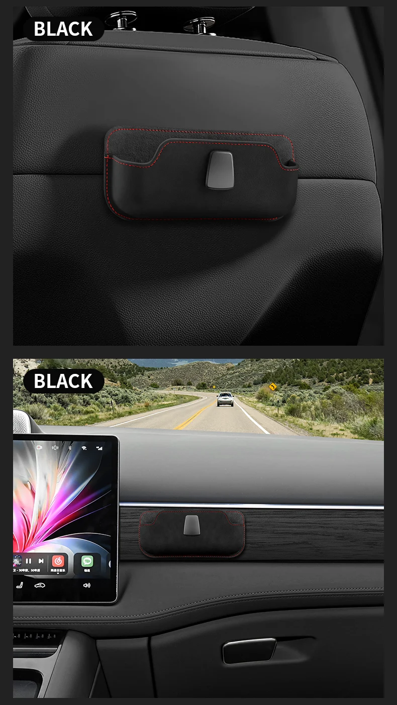 Neue Auto Sonnenschirm Gläser Rahmen Kreative Sonnenschirm Sonnenbrille Lagerung Box Multifunktionale Telefon Karte Lagerung Box Klebstoff Typ – Detail 5