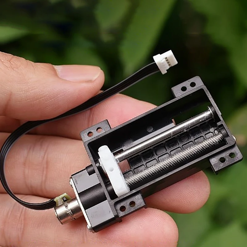 

1 шт., ход 30 мм, 2-фазный, 4-проводной, линейный винт, слайдер, приводная гайка, 13,2 Ом, мини-драгоценный планетарный редуктор 6 мм, шаговый двигатель