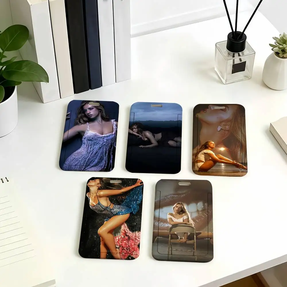 Singer Tate Mcrae Card Holder Corporate Business Work Badge Holders Uisex Credit Bus Daily Commute ID Case