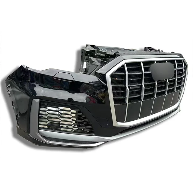 High Quality Used 2021-2022 for  Q7 Front Bumper Assembly Body Cover Kit Includes Grille Radiator Fan Parking Sensing
